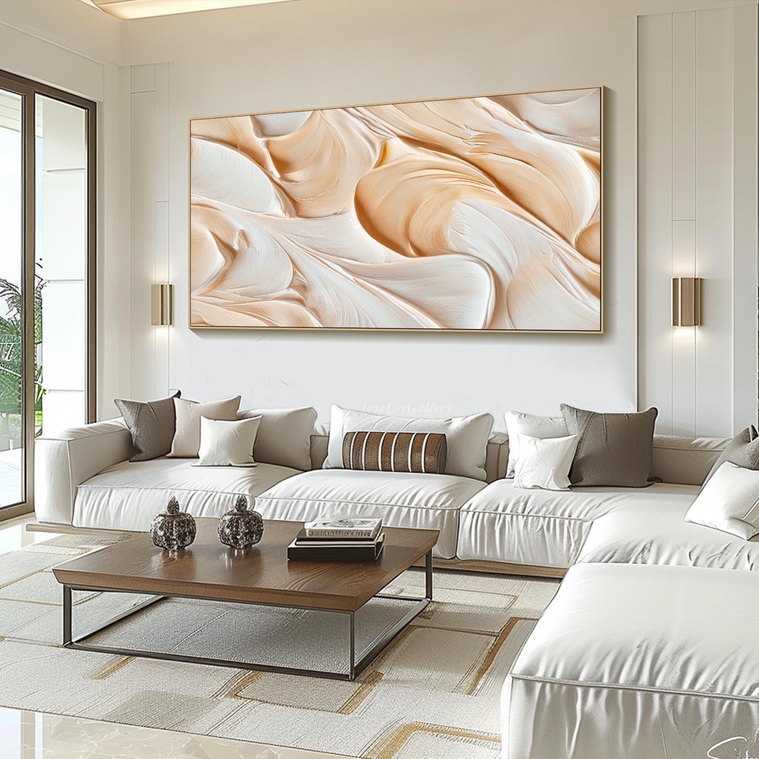 Large Layered Wave Abstract, Dimensional Wall Art #MM297