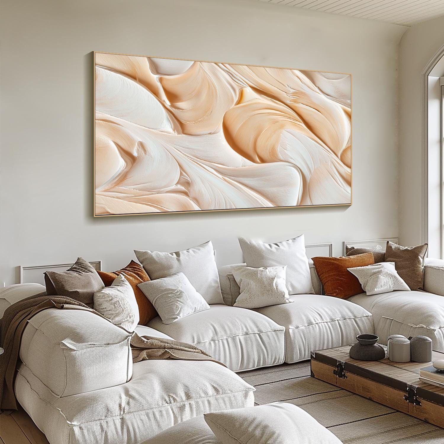 Large Layered Wave Abstract, Dimensional Wall Art #MM297