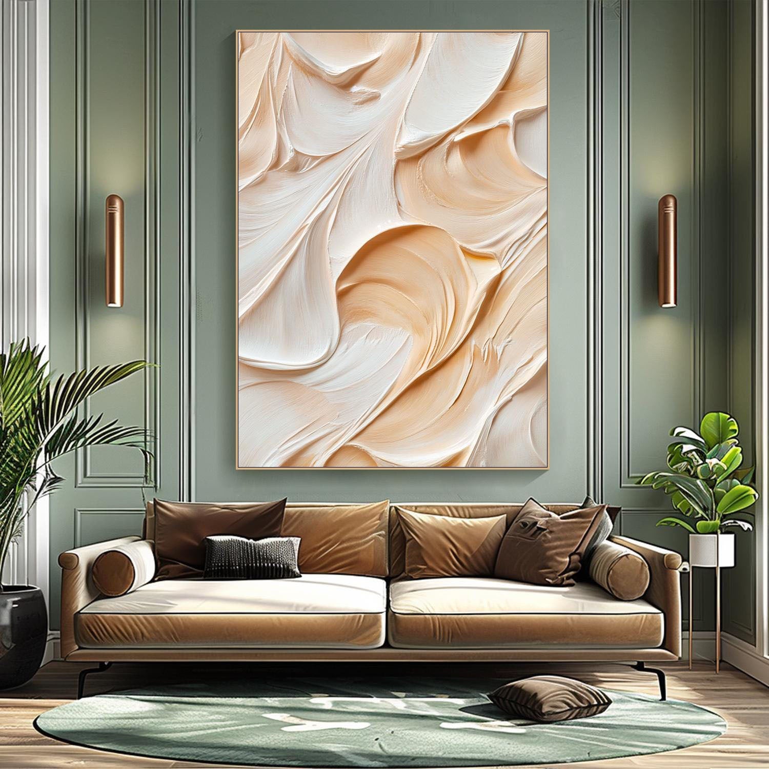 Large Layered Wave Abstract, Dimensional Wall Art #MM297