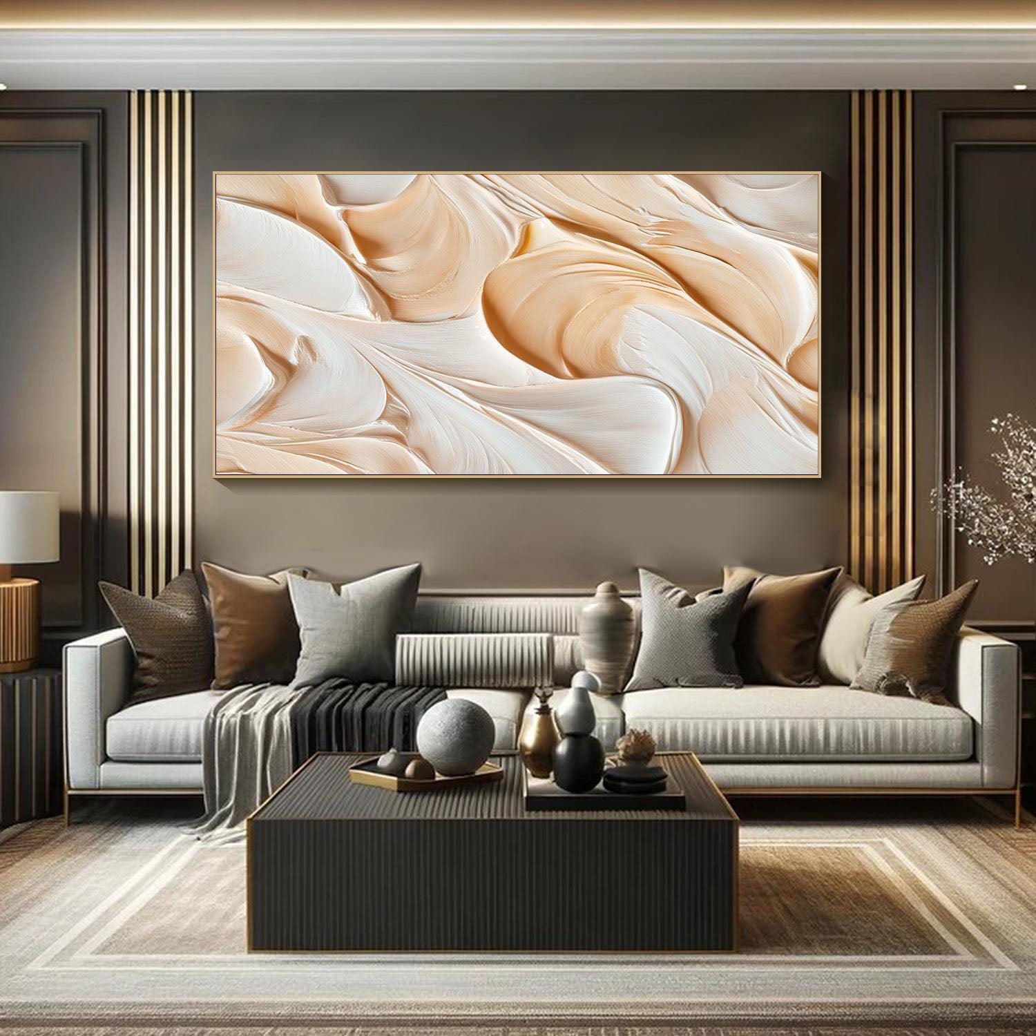 Large Layered Wave Abstract, Dimensional Wall Art #MM297