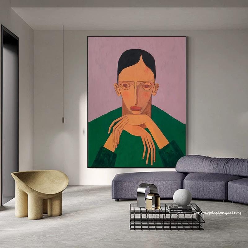 Large Contemplation Painting | KelorArt #AG 180