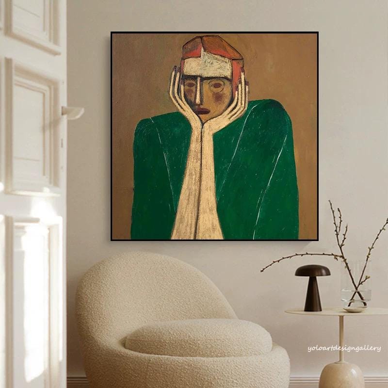 Large Contemplation Painting | KelorArt #AG 168
