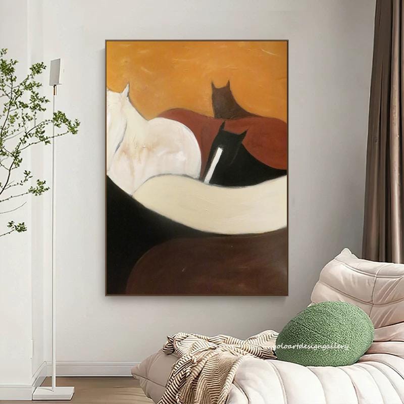 Large Abstract Horse Canvas | KelorArt #AG 175