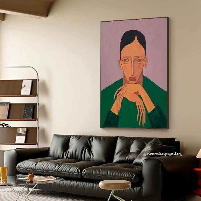 Large Contemplation Painting | KelorArt #AG 180