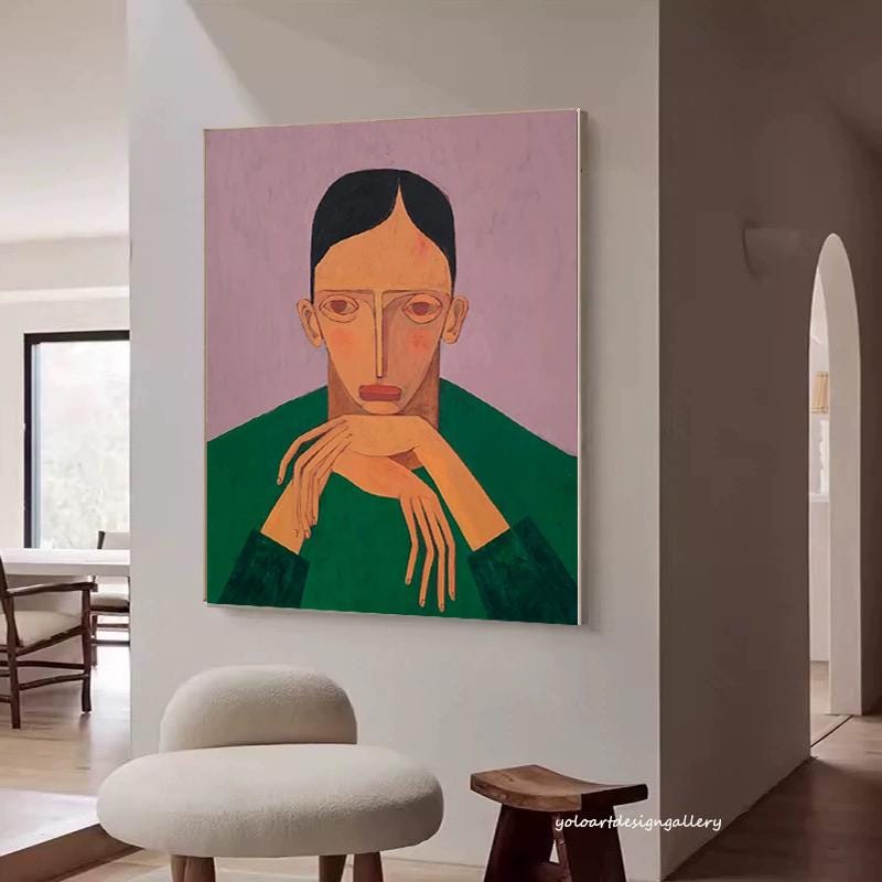 Large Contemplation Painting | KelorArt #AG 180
