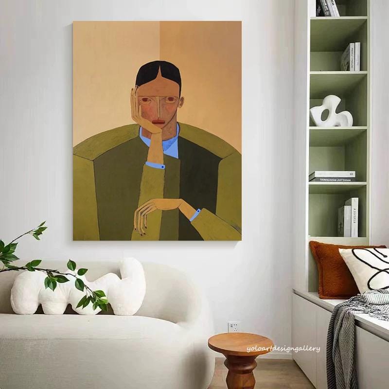 Large Abstract Portrait Painting | KelorArt #AG 173