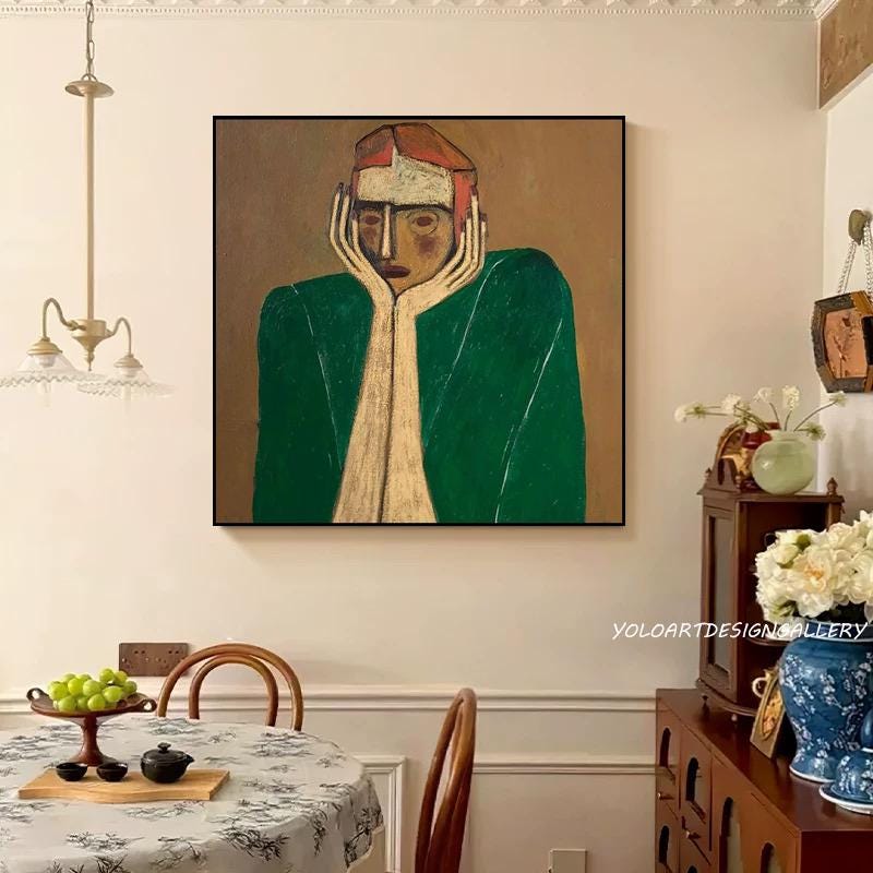 Large Contemplation Painting | KelorArt #AG 168