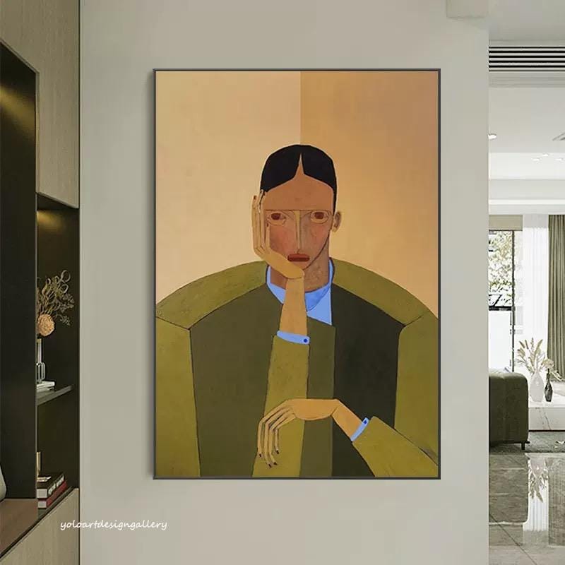 Large Abstract Portrait Painting | KelorArt #AG 173