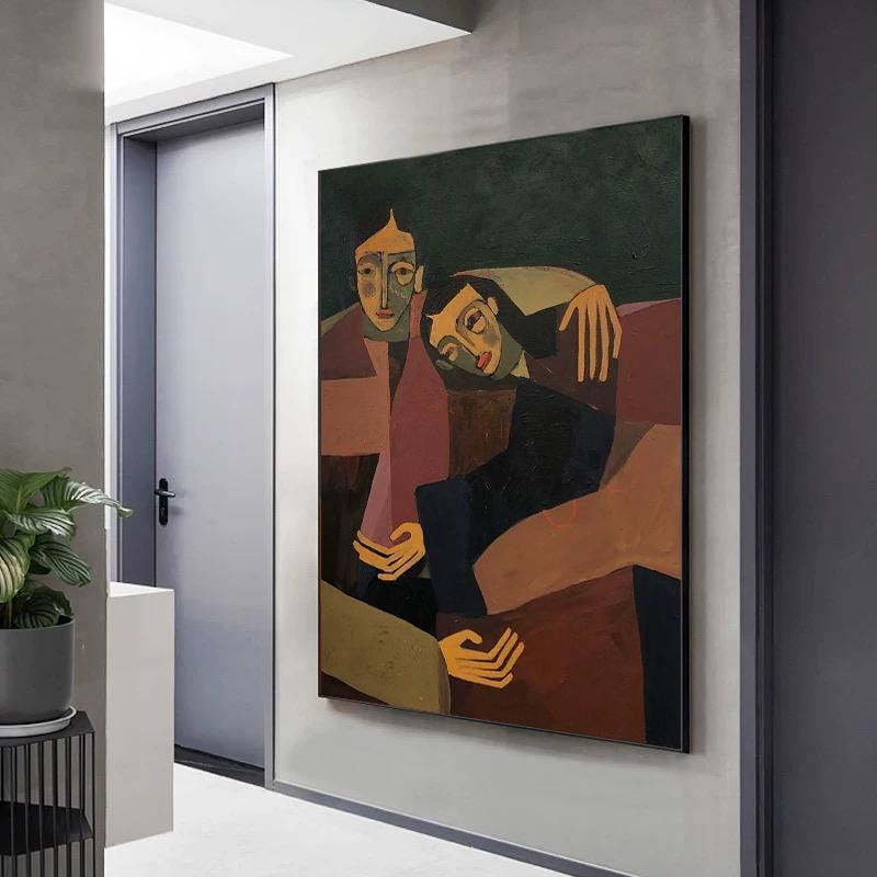Abstract Large Figure Painting | KelorArt #AG 170