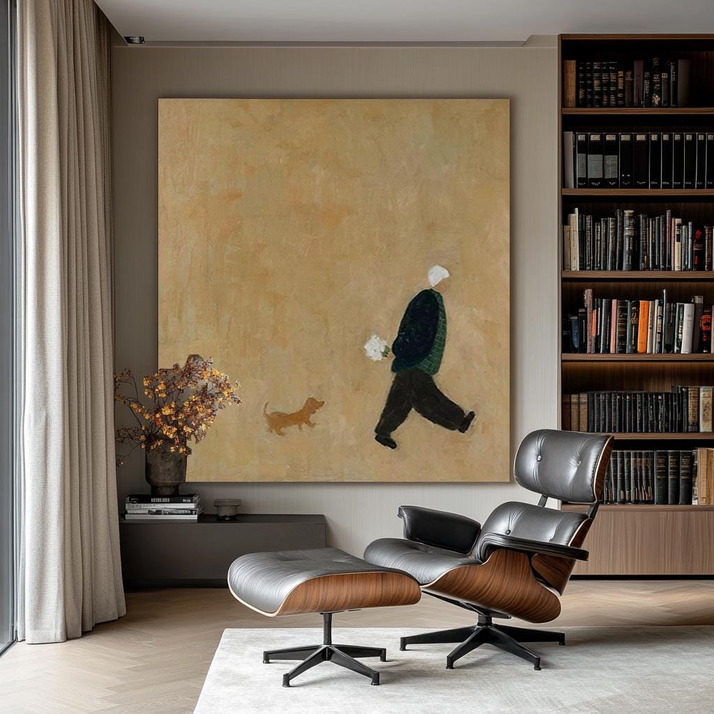 Large Figure & Dog Art | KelorArt #AG 185