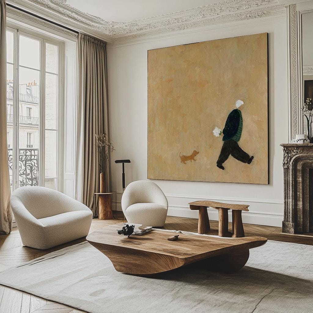 Large Figure & Dog Art | KelorArt #AG 185