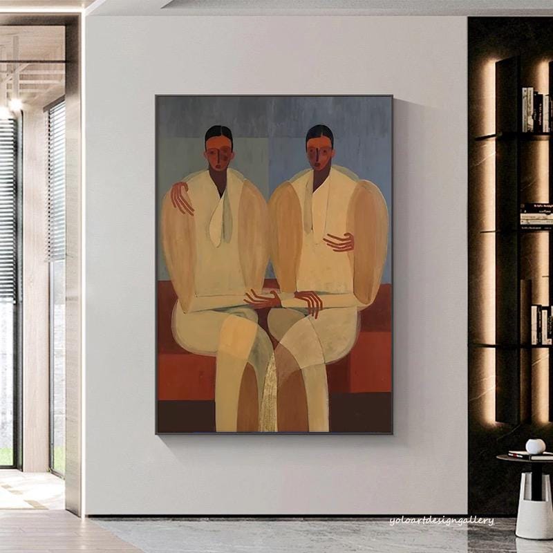 Large Textured Duo Painting | KelorArt #AG 178
