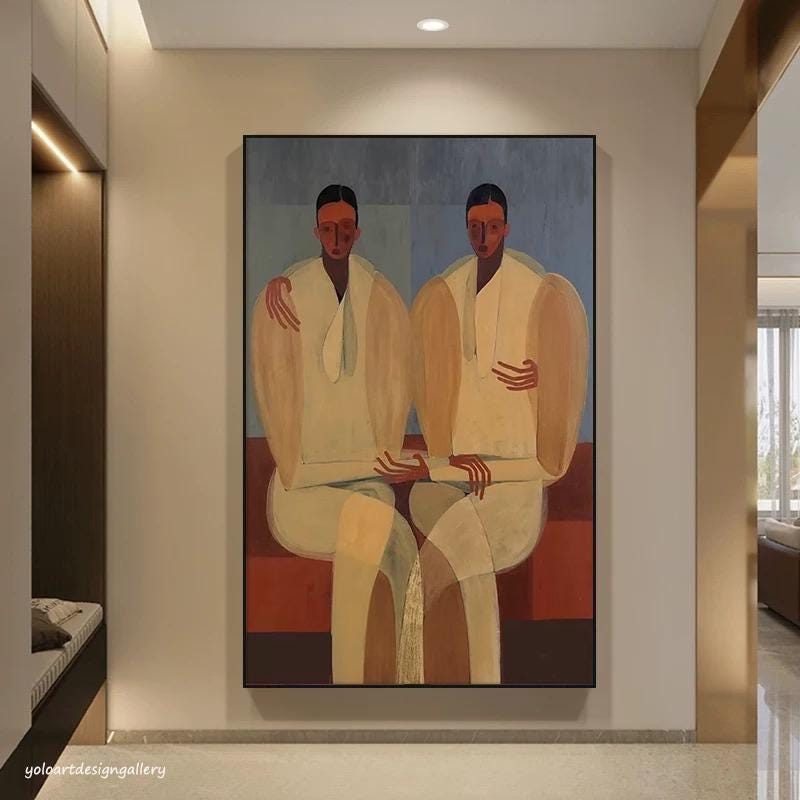 Large Textured Duo Painting | KelorArt #AG 178