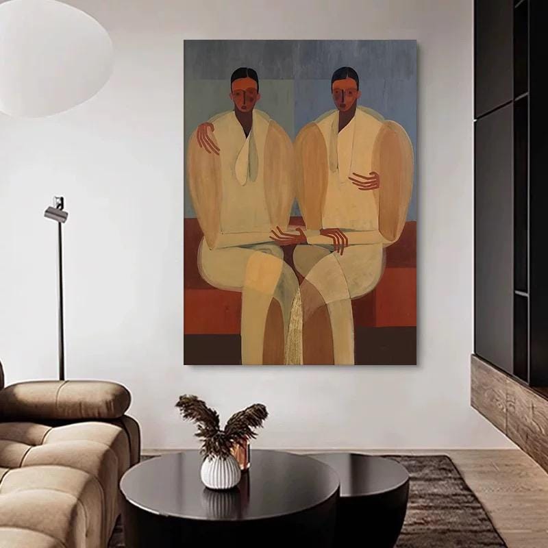 Large Textured Duo Painting | KelorArt #AG 178