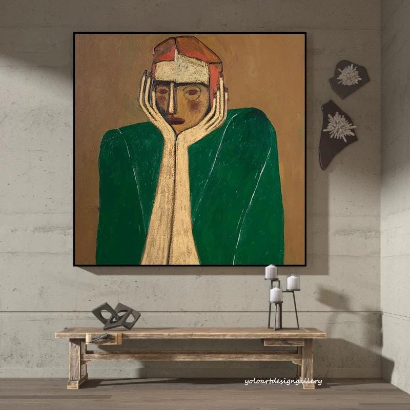 Large Contemplation Painting | KelorArt #AG 168