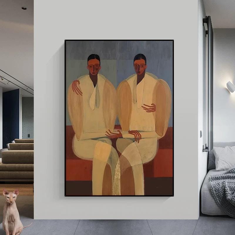 Large Textured Duo Painting | KelorArt #AG 178
