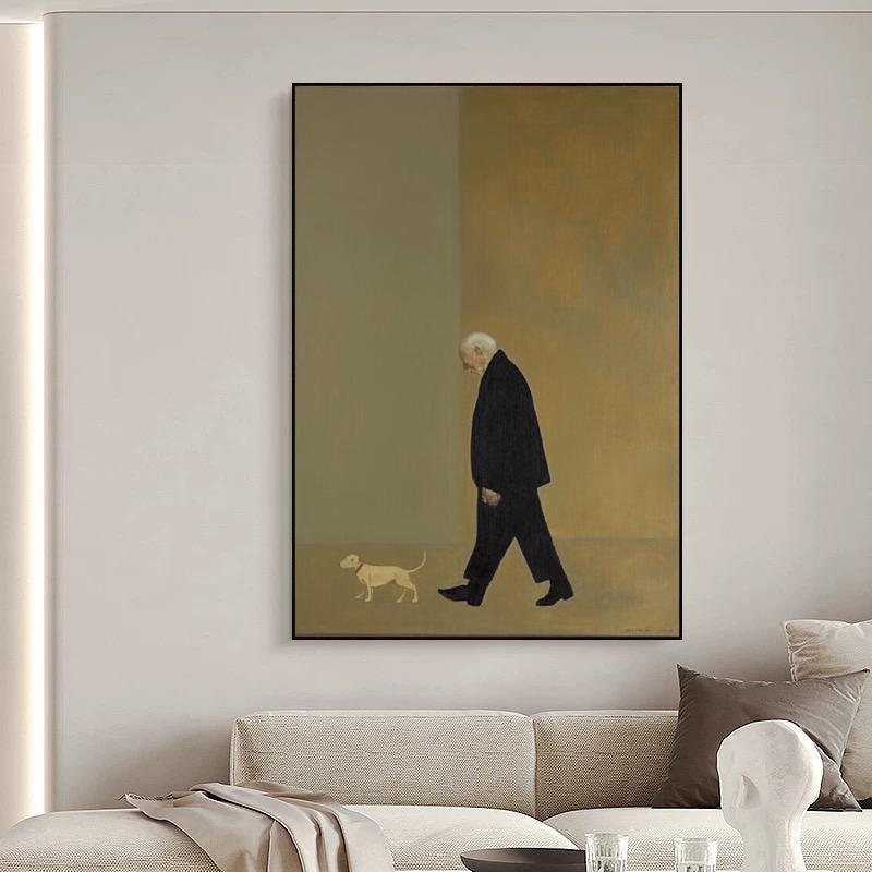 Large Pensive Walker Painting | KelorArt #AG 169