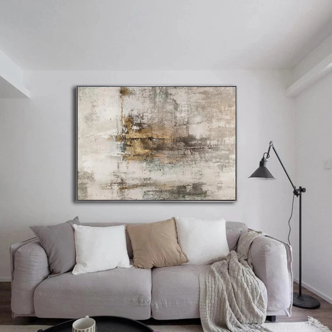 Textured Earth Tone Abstract Minimalist Modern Wall Art #MM254