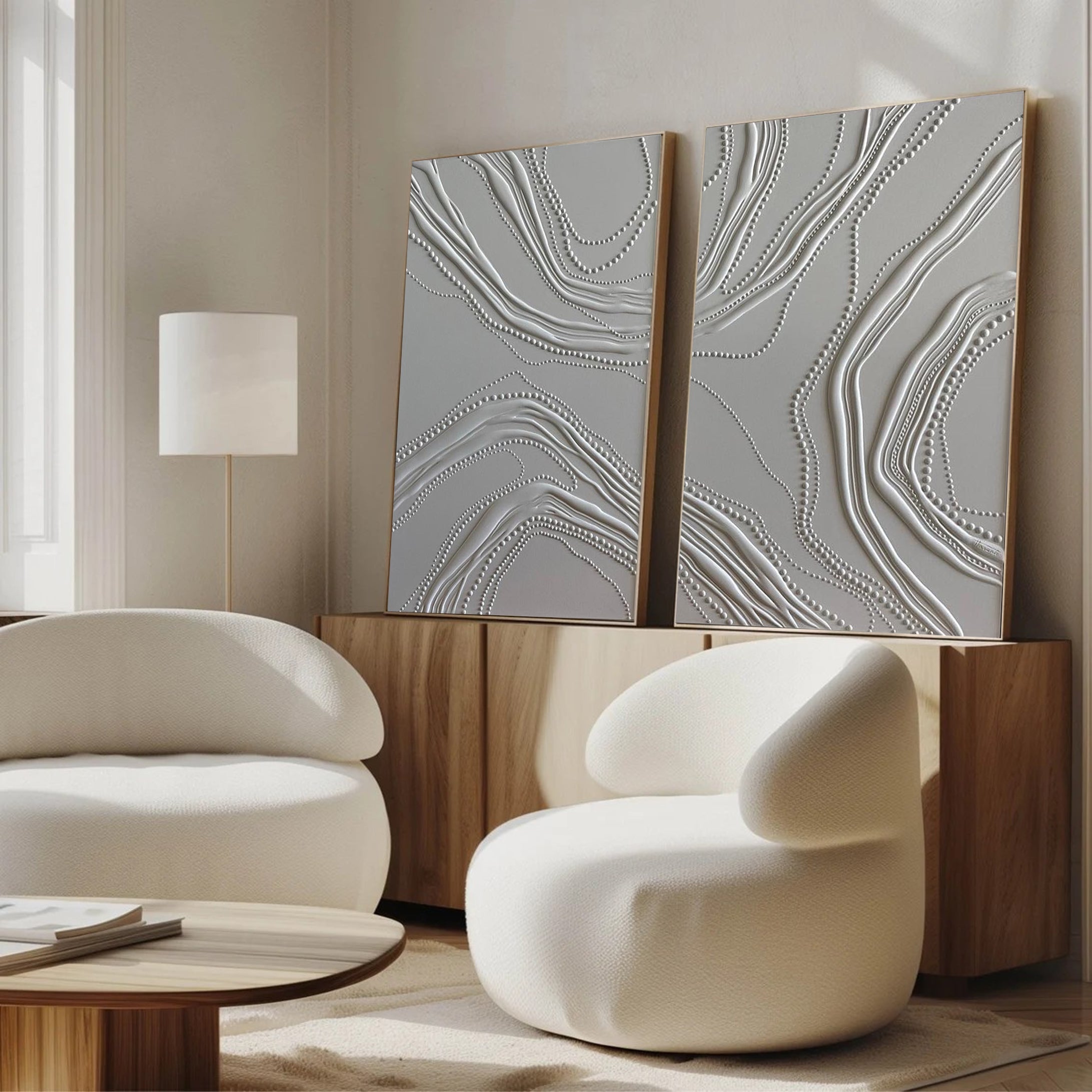 Modern Silver Streams Artwork Abstract Design for Elegant Interiors #MMS025