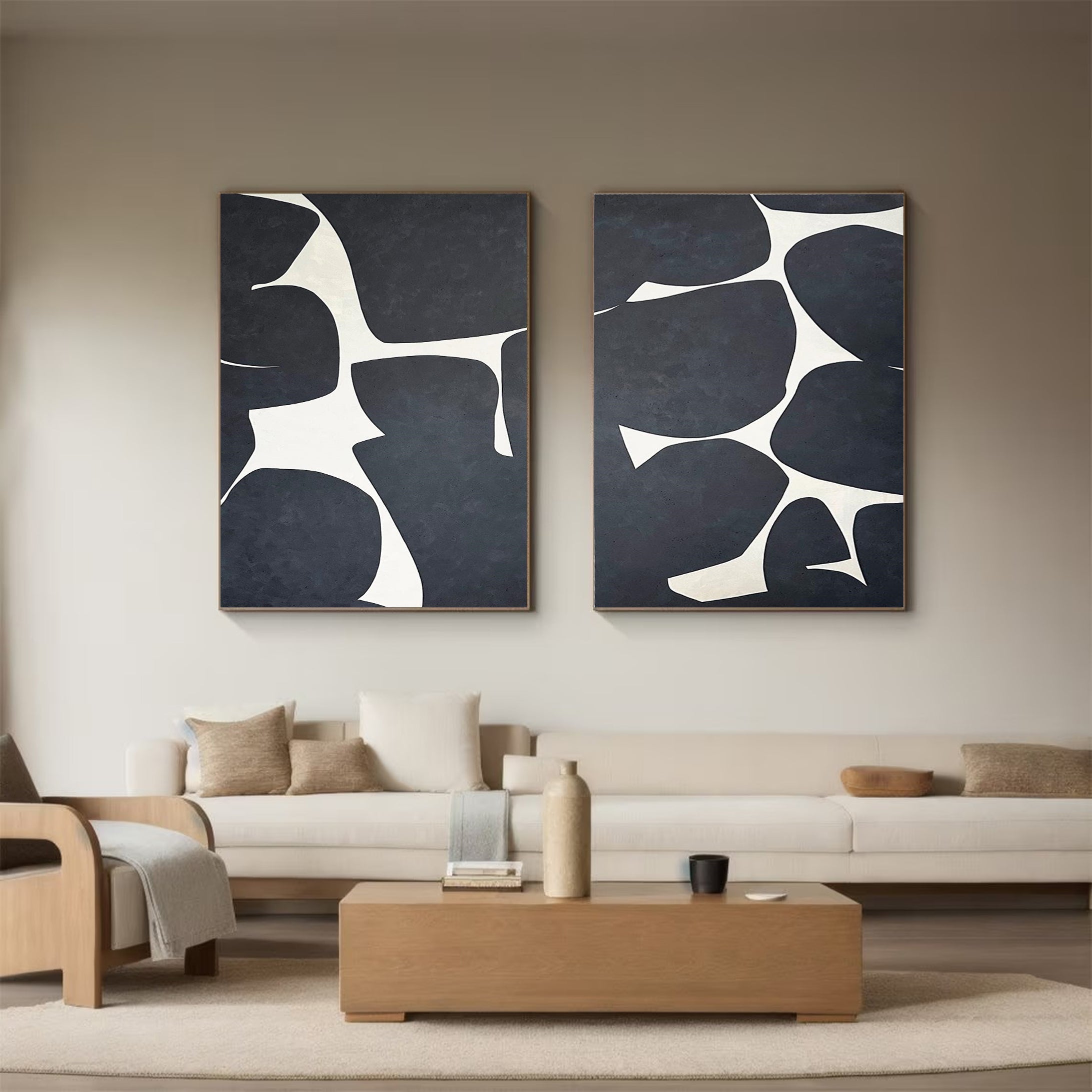 Minimalist Black and White Wall Art Set For Home #MMS003