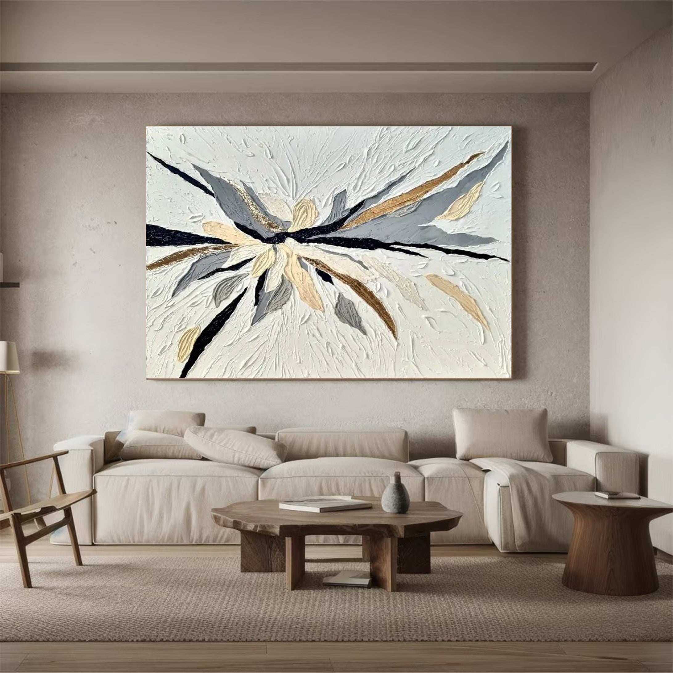 Textured Abstract Oil Painting For Modern Homes #MM052