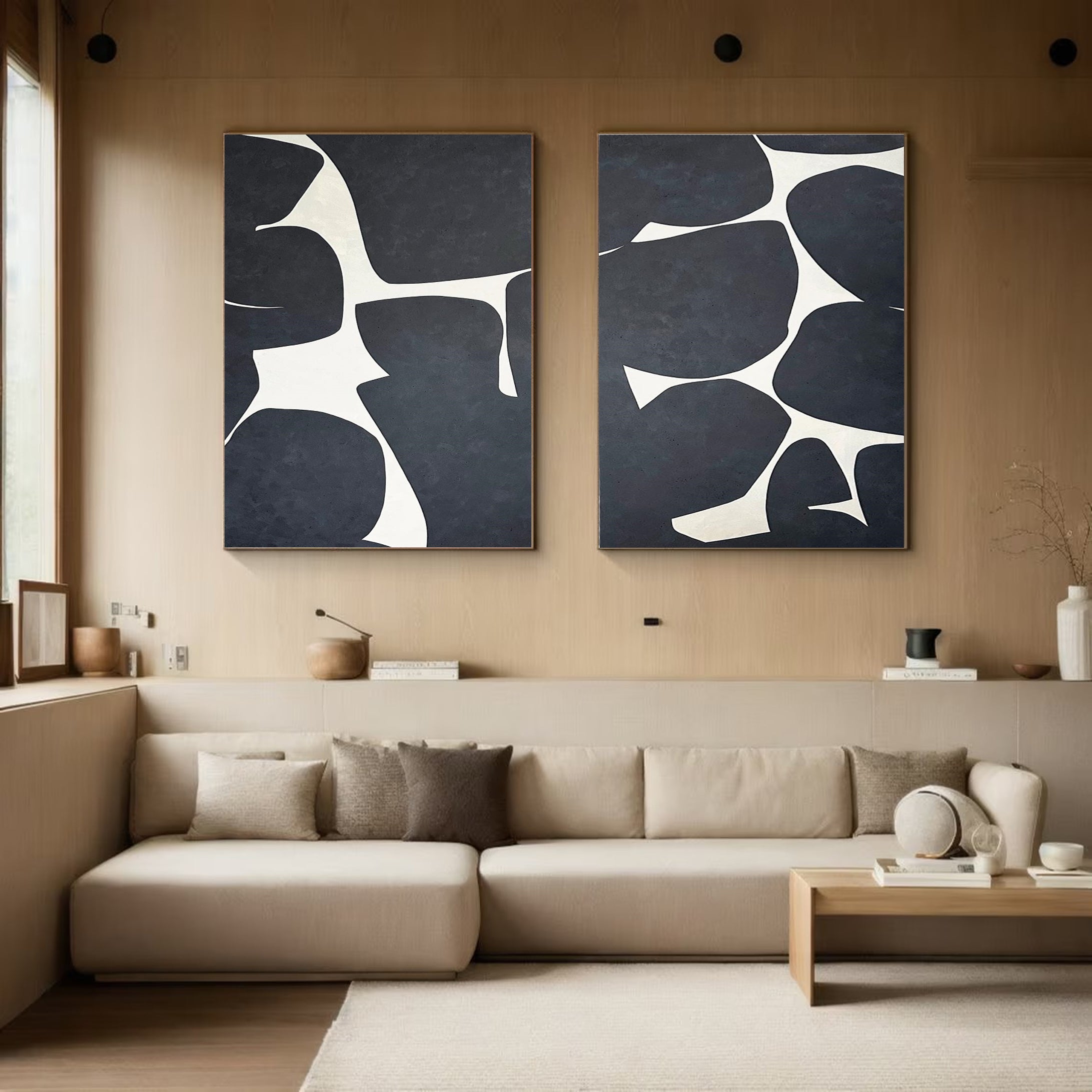 Minimalist Black and White Wall Art Set For Home #MMS003