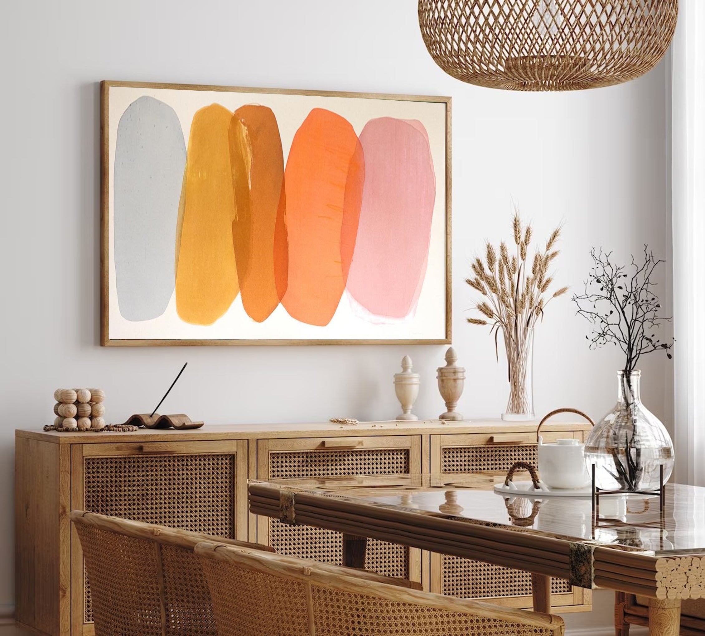 Soft Color Abstract Art Serene and Stylish Wall Art #AB012