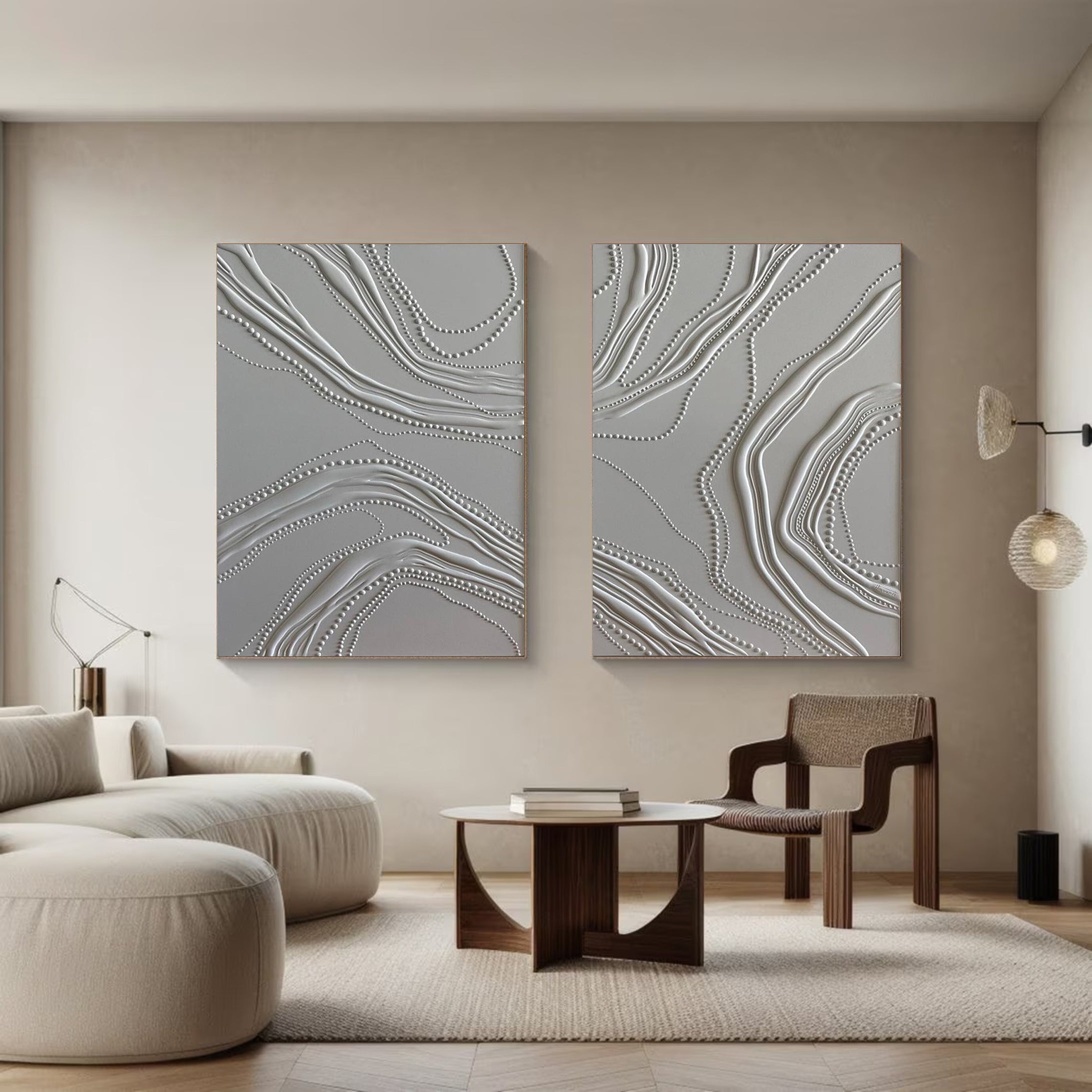 Modern Silver Streams Artwork Abstract Design for Elegant Interiors #MMS025