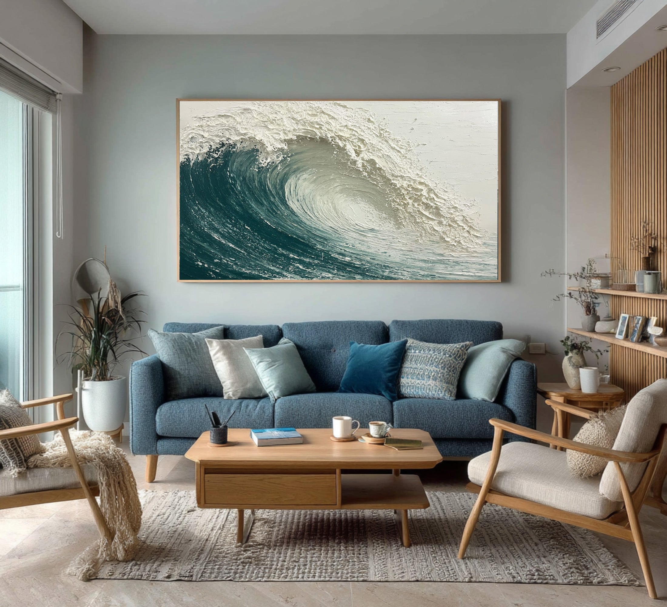 Textured Ocean Art - Contemporary Marine Scene #AG 063
