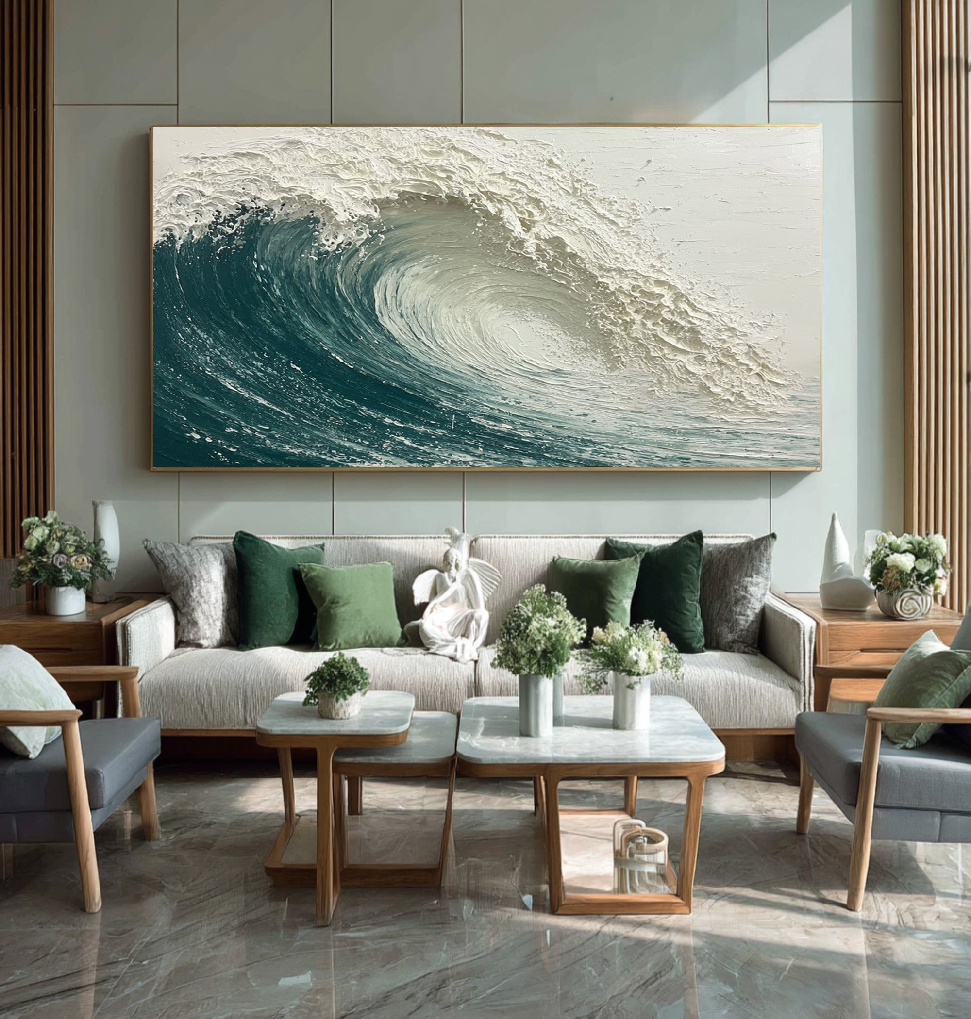 Textured Ocean Art - Contemporary Marine Scene #AG 063