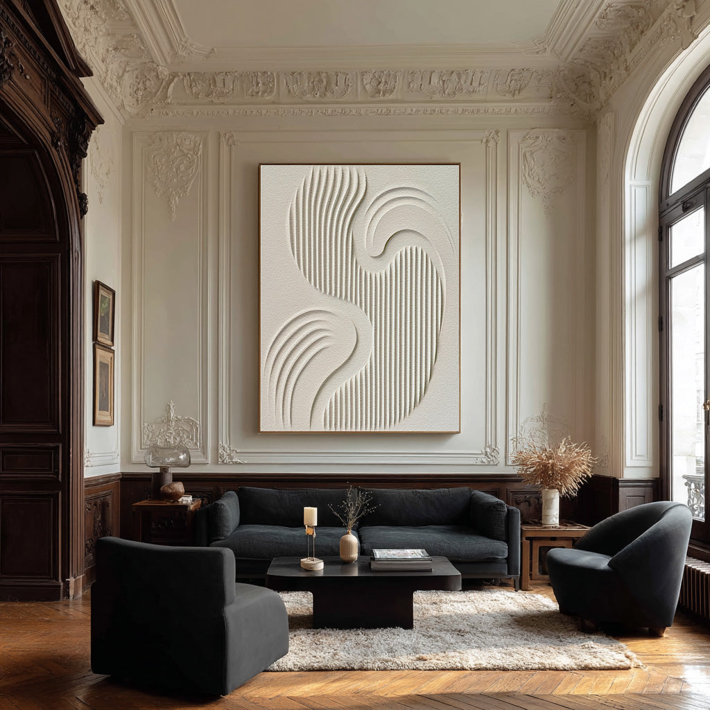 Modern Farmhouse Abstract - Neutral Textured Canvas #AG 051