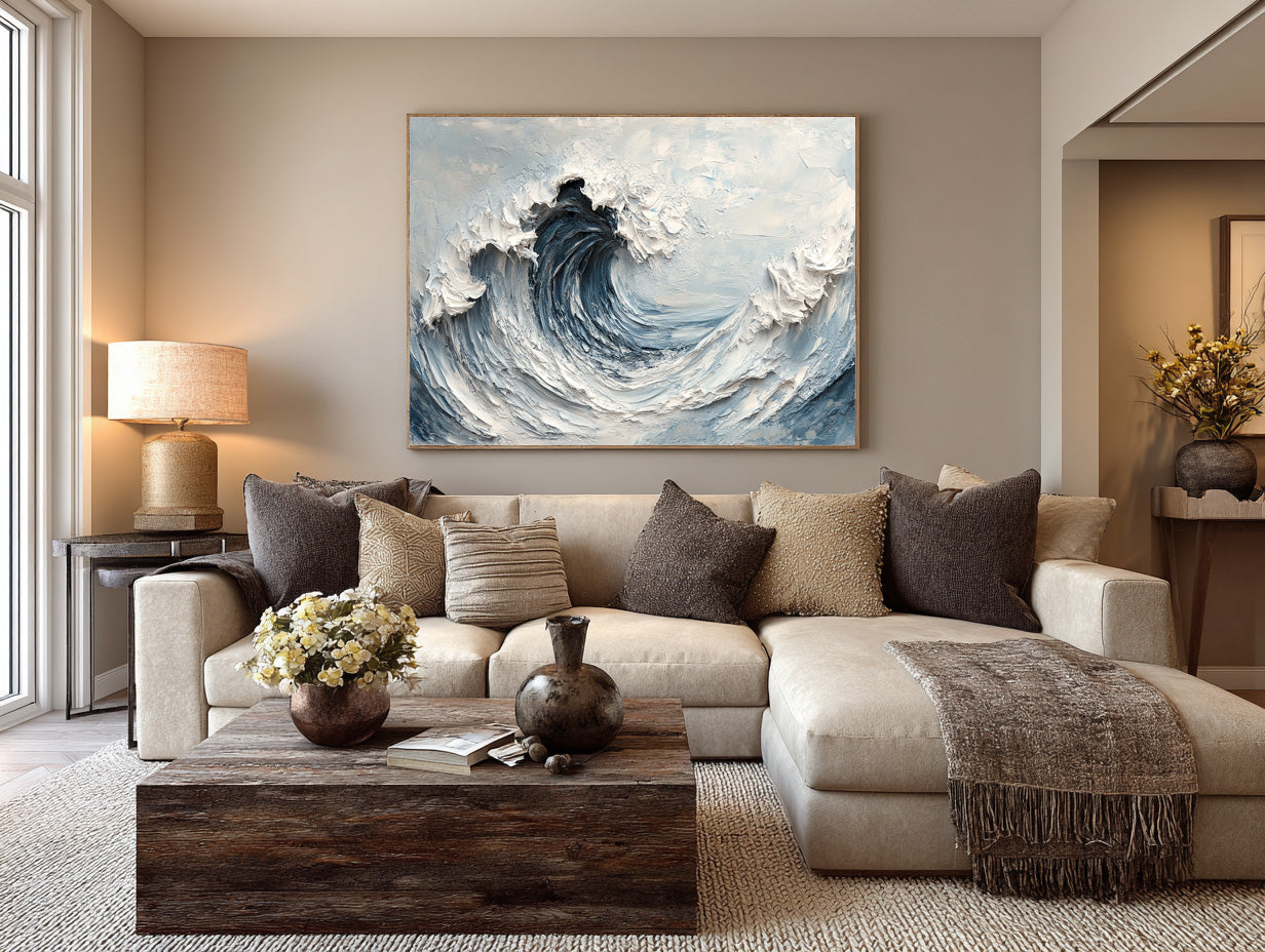 Large Scale Abstract Expressionist Canvas Art #AG 006