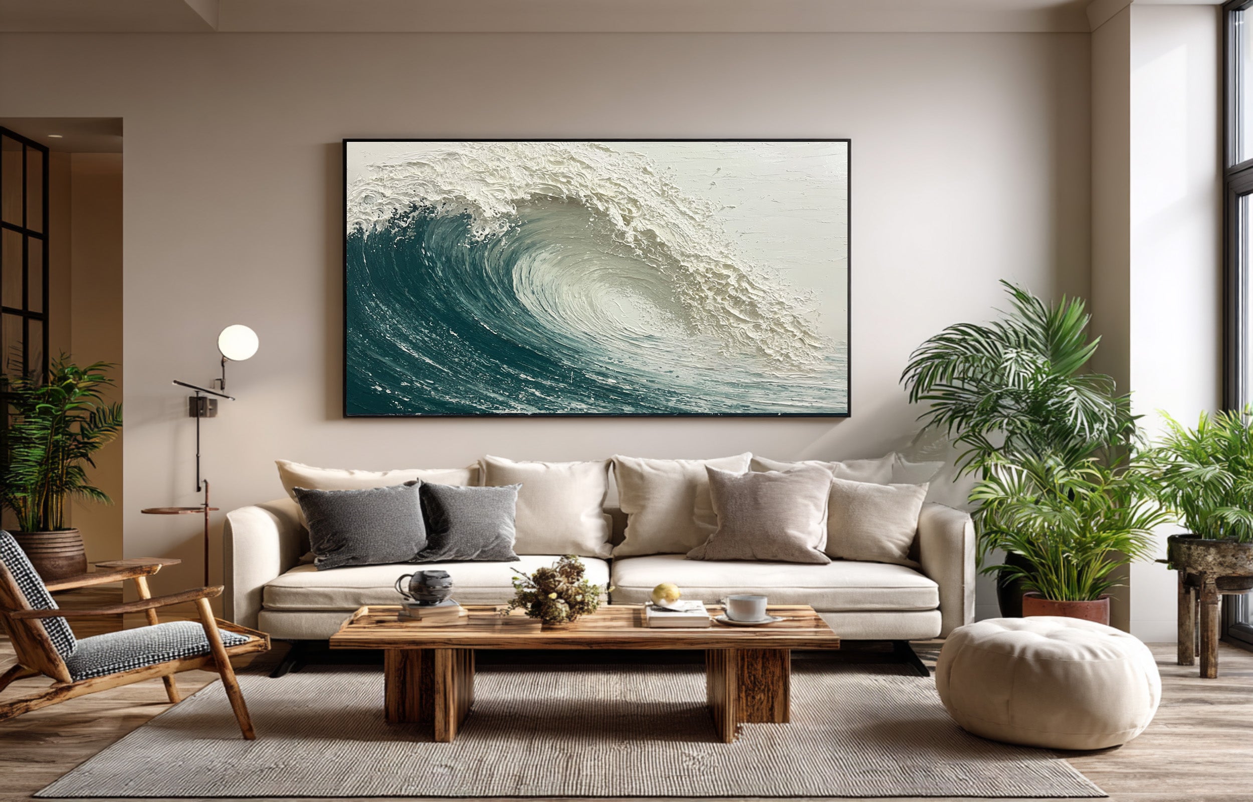 Textured Ocean Art - Contemporary Marine Scene #AG 063