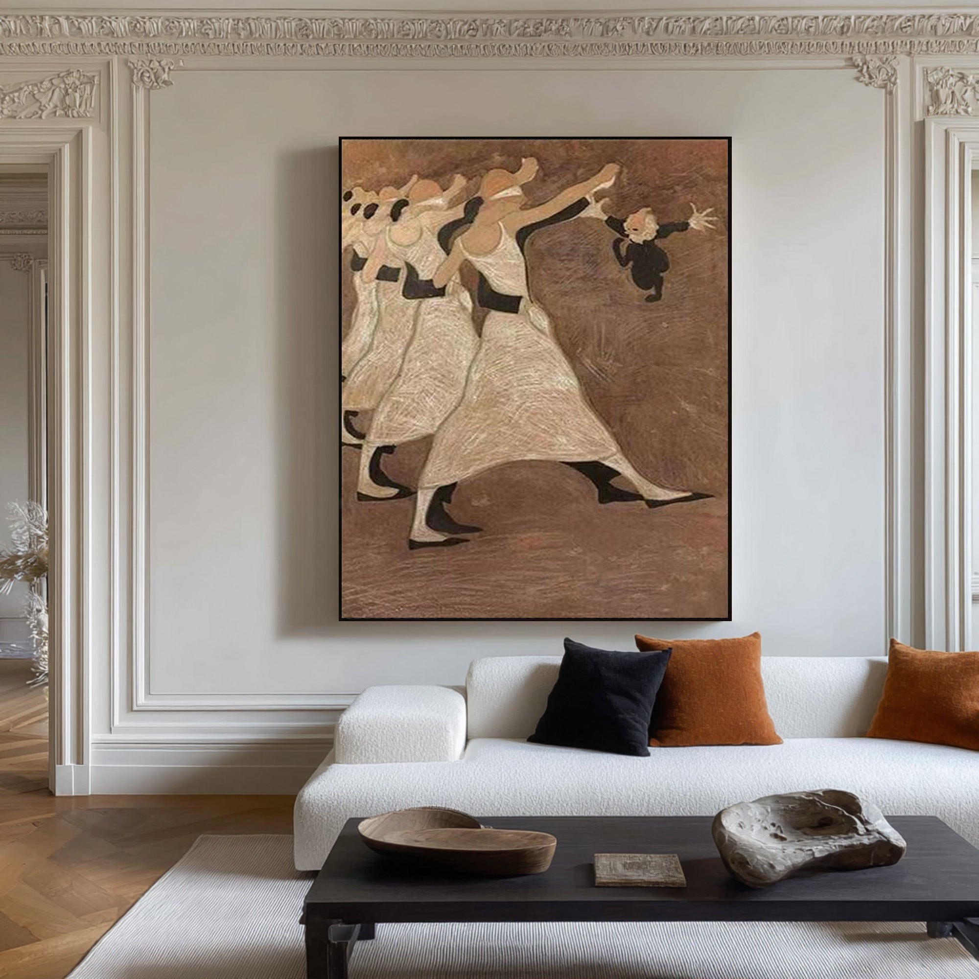 Figurative Art with Movement Vintage Color Palette #AG 090