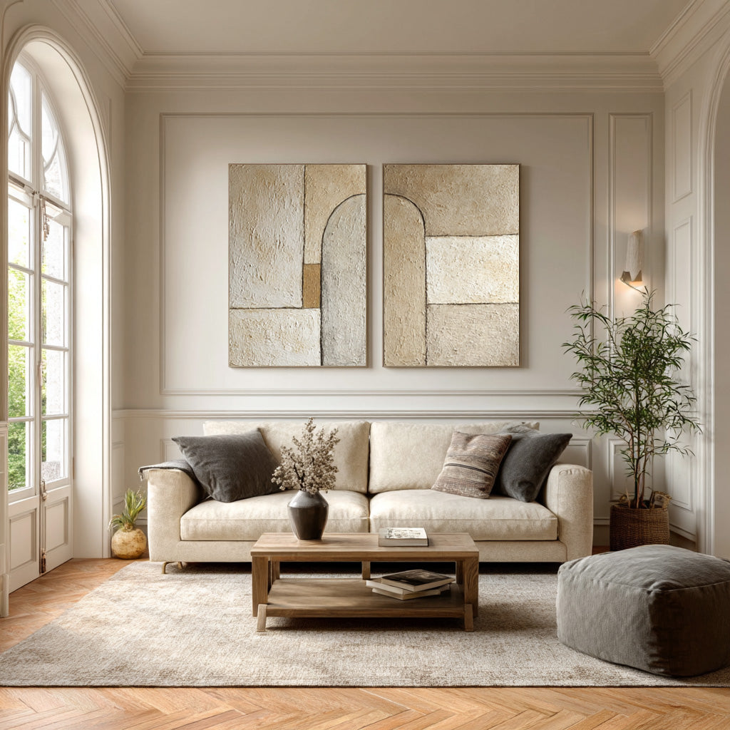 Contemporary Geometric Textured Wall Decor #AG 023