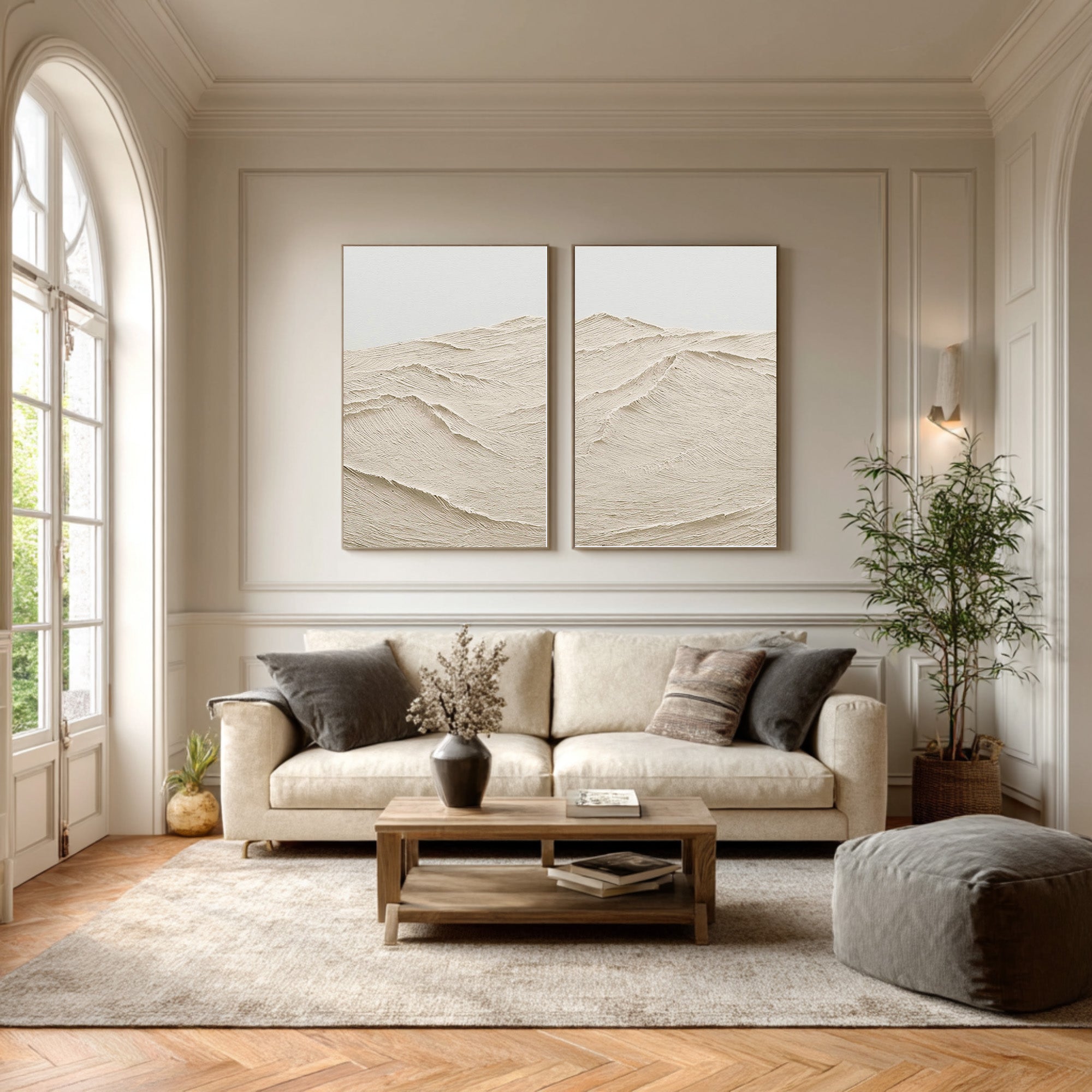 Large Scale Textured Abstract Wall Decor #AG 075