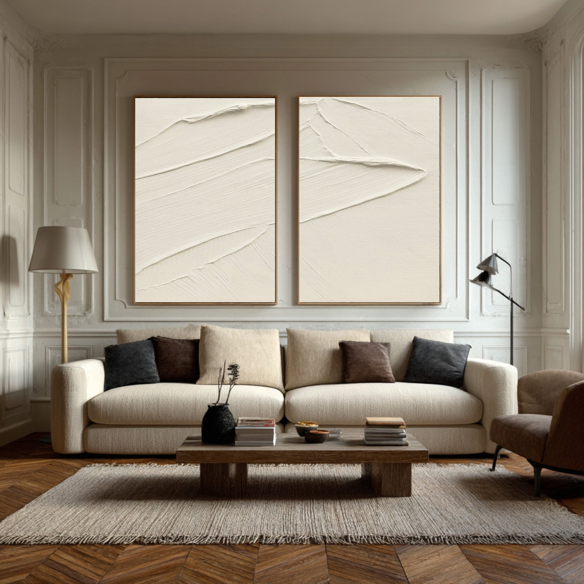 Modern Minimalist Textured Plaster Art #AG 077