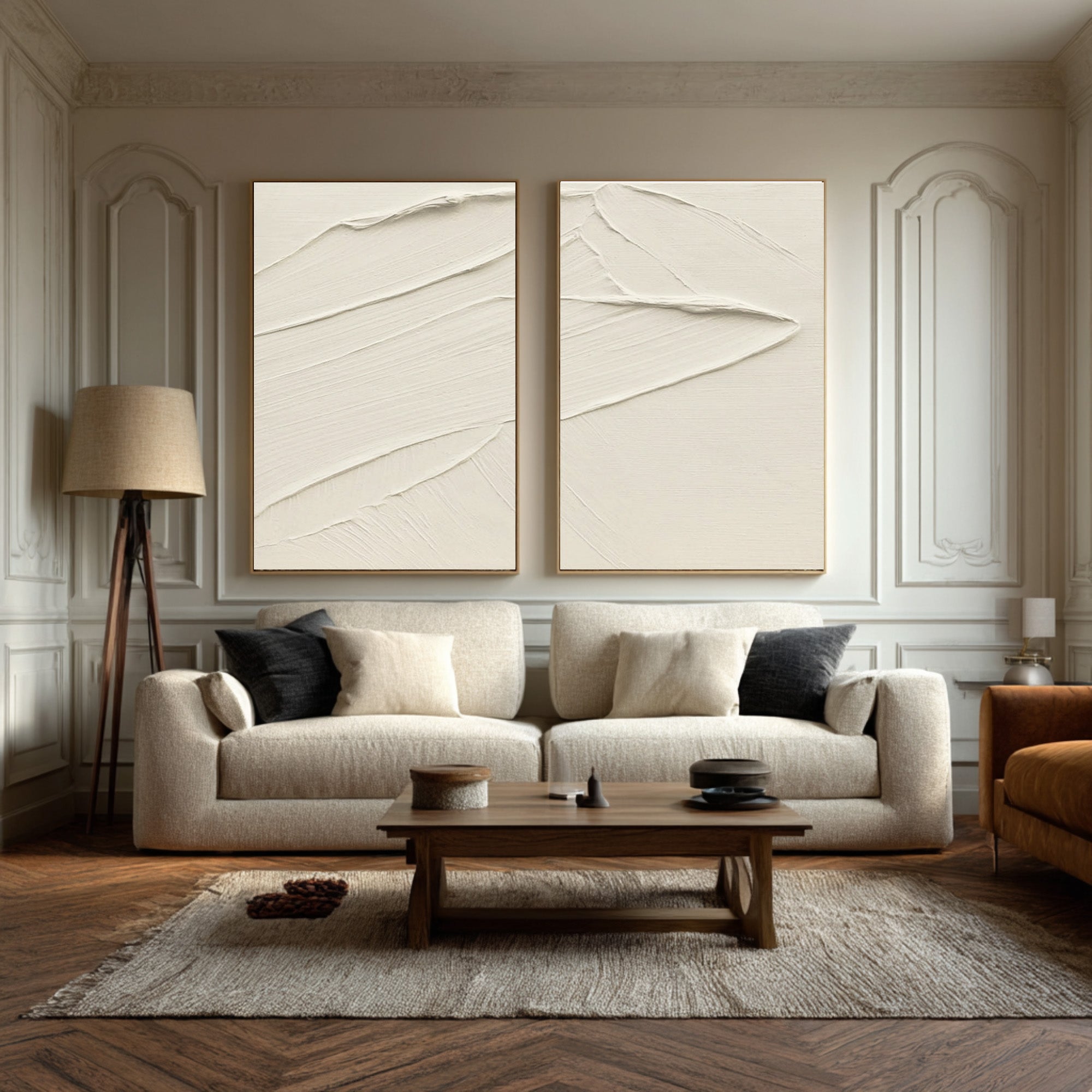 Modern Minimalist Textured Plaster Art #AG 077