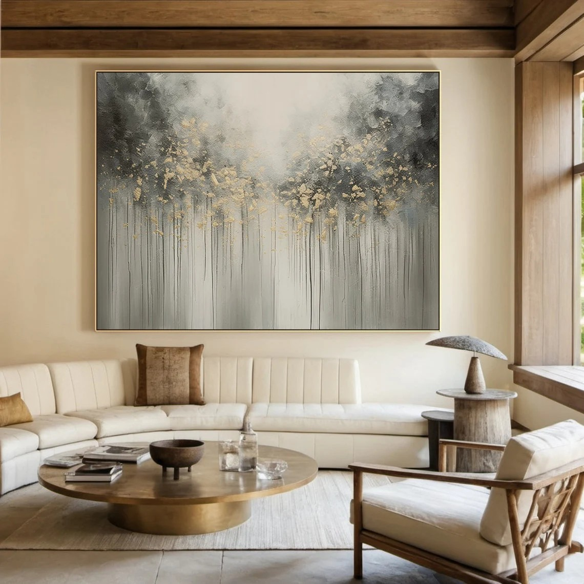 Large Modern Atmospheric Abstract Textured Wall Art #TP055