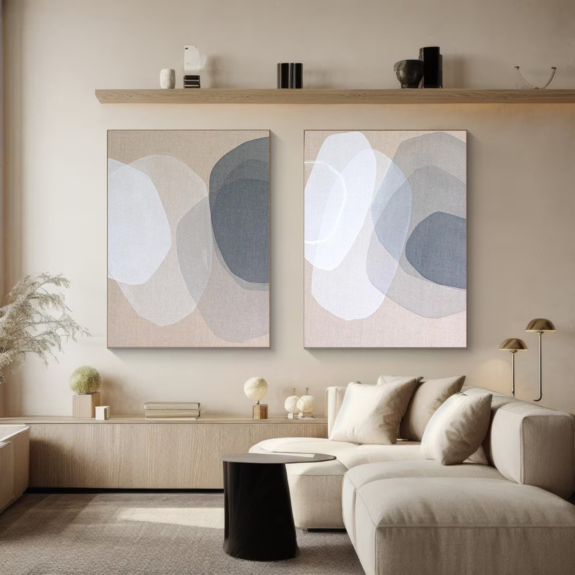 Minimalist Geometric Original Art for Living Room Decor #MMS039