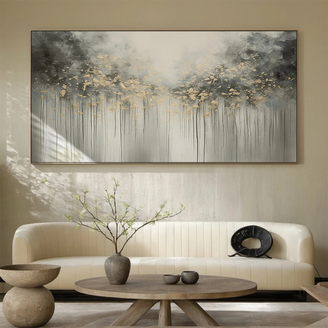 Large Modern Atmospheric Abstract Textured Wall Art #TP055