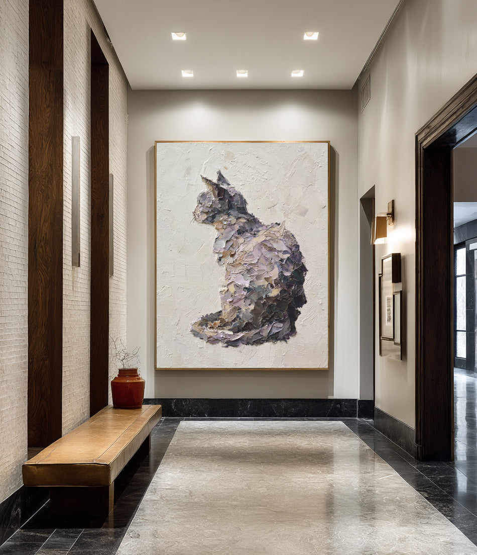 Textured Abstract Pet Portrait - Modern Home Decor #AG 054
