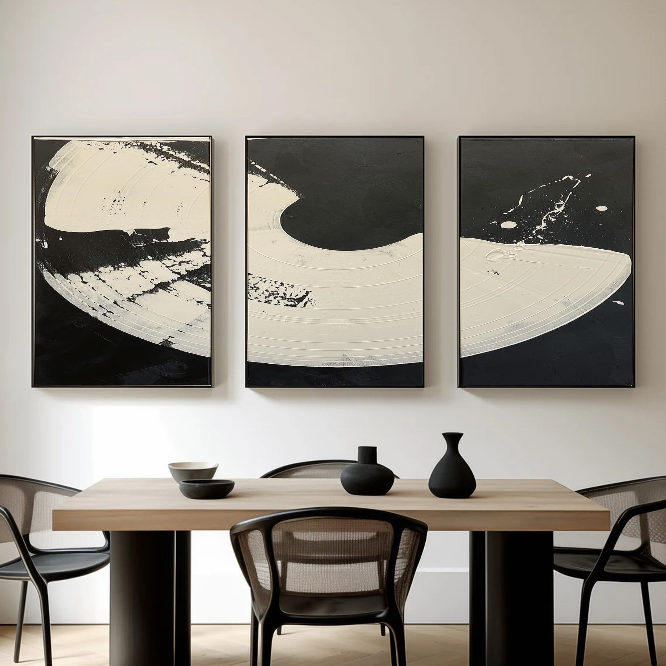 Black and White Triptych Wall Decor