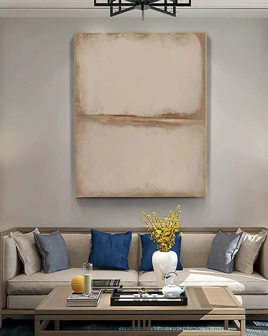 Simple Elegant Abstract Textured Neutral Wall Art #MM237